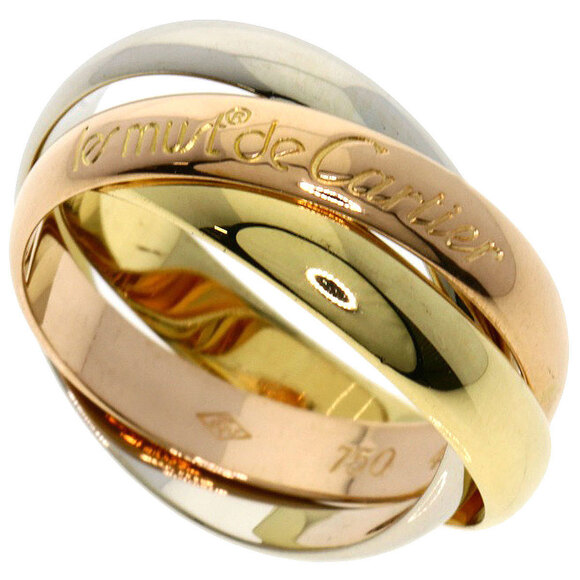 CARTIER Authentic 18k Pink Trinity Ring #49